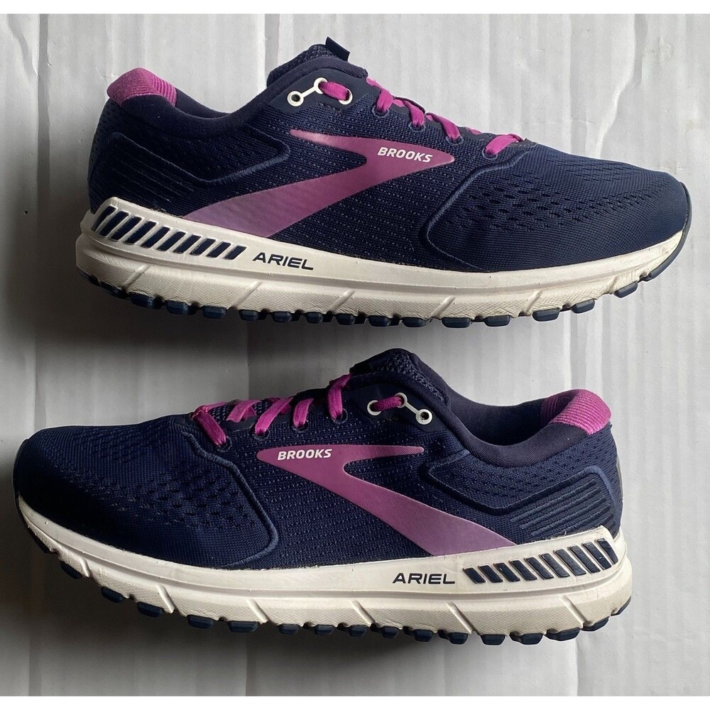 Brooks Ariel 20 Shoes Womens Size 9 Blue Pink Running Sneakers
